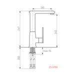 Превью картинка Смеситель для кухни Zigmund & Shtain ZS 0700 Каменная соль #3