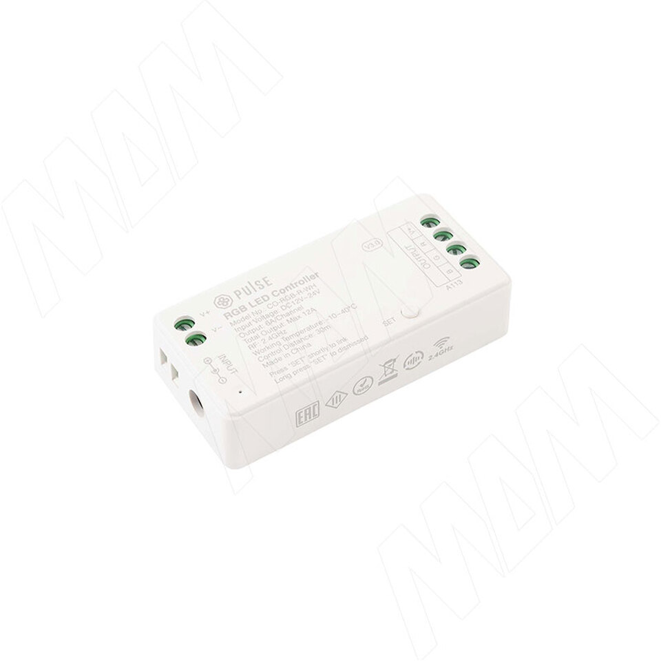 Фото PULSE СМАРТ,  Контроллер для RGB лент, 2.4 ГГц, SMART (CO-RGB-R-WH)