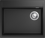 Превью картинка Гранитная мойка Rivelato TESORO 605-R 1-чаш 600*510 Антрацит 501 #1