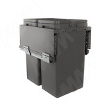 Превью картинка Vibo GLOBE 2.0 M40W Система сортировки и хранения, 2 емкости (28л+28л), креп. фасада, полн.выдв., плавн.закр., направл. Nova Pro, крышка-полка (PG2GME402XLSCGMRF) #3