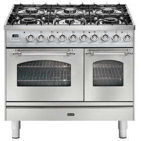 Картинка ILVE PD106NE3/SSC нержавеющая сталь (фурн. хром)