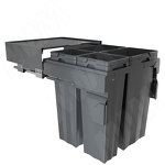Превью картинка PULSE PROBOX MAX F60 Система сортировки и хранения, 4 емкости (2x16+2x31), креп. фасада, полн.выдв., плавн.закр., графит (MBN604-94DGMAX) #3