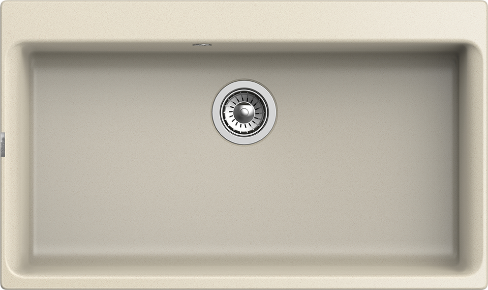 Фото Гранитная мойка Rivelato AXEL 90 1-чаша 870*520мм Темно-бежевый