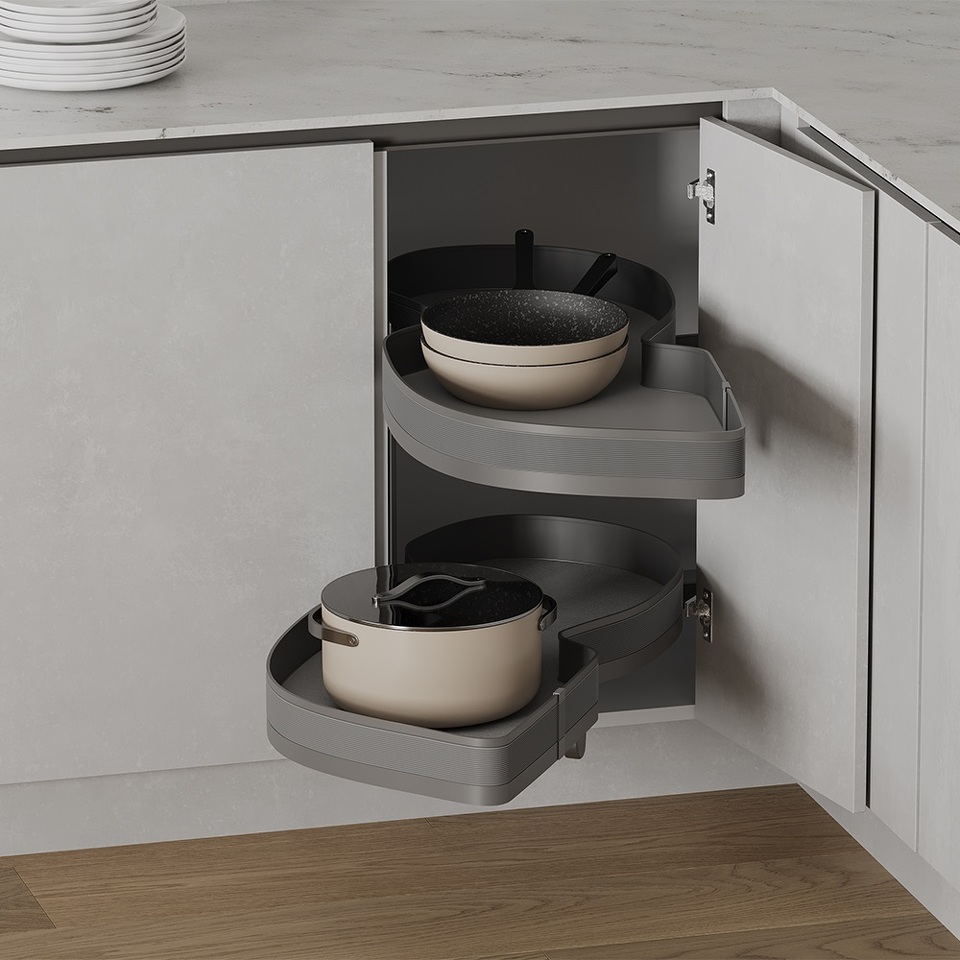 Фото Duslar Карусель TITAN, распашной фасад 450 мм, левая, антрацит