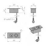 Превью картинка PULSE ДЕСК Открытый блок розеток,  188*80 мм, 1 розетка, 1 USB, 1 USB Type-C, быстрая зарядка, черный, DESK (DS-S-1S1A1C-F-BL) #4