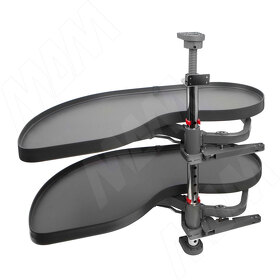 Картинка Vibo FLY MOON 3.0 LAMINA, механизм угловой пов., 2 полки, сплошной борт, с доводчиком, графит, левый (FLY3STM2SXVGFSE1)