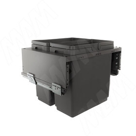 Картинка Vibo GLOBE 2.0 M60W Система сортировки и хранения, 2 емкости (33л+33л), креп. фасада, полн.выдв., плавн.закр., направл. Nova Pro, без крышек. (PG2GME602SCGM)