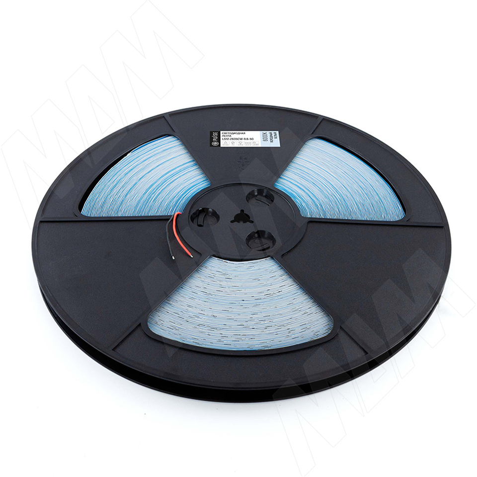 Фото PULSE Лента светодиодная 2835/120, 12V, 50 м, холодный белый 6000К, IP20, 9.6W/1м (LS12-2835CW-9.6-50)