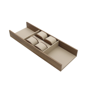 Картинка Duslar Органайзер FOUNDATION WOOD для часов и браслетов, орех/бежевый