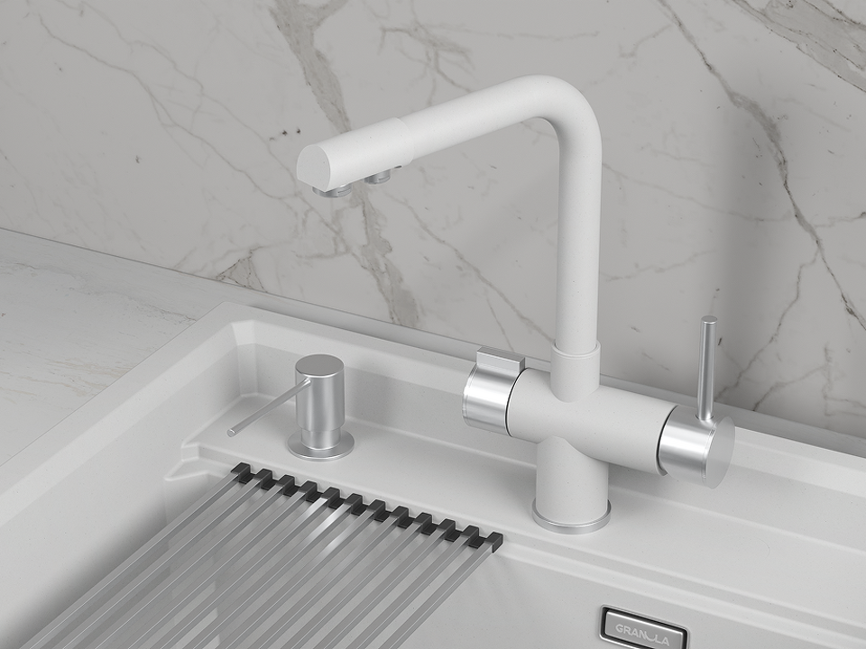 Фото Смеситель для кухни GRANULA 5008, АРКТИК