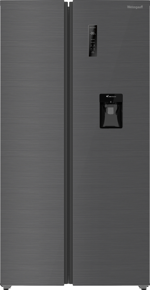 Фото  Холодильник side by side Weissgauff WSBS 590 Inverter NoFrost Water Dispenser Dark Inox