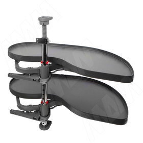 Картинка Vibo FLY MOON 3.0 LAMINA, механизм угловой пов., 2 полки, сплошной борт, с доводчиком, графит, правый (FLY3STM2DXVGFSE1)