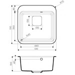 Превью картинка Гранитная мойка Omoikiri Tasogare 51-GR Artgranit/leningrad grey #2