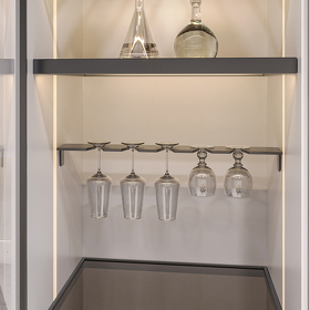 Картинка Duslar Держатель FONDO для бокалов, длина 567 мм, антрацит