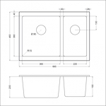 Превью картинка Кварцевая мойка EMAR EMQ-2665.PL Аворио #5