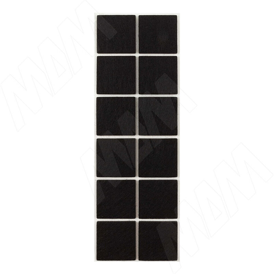 Фото PULSE Подпятник самоклеящийся квадратный 40x40 мм, 12 штук, черный (HS4040-BL)