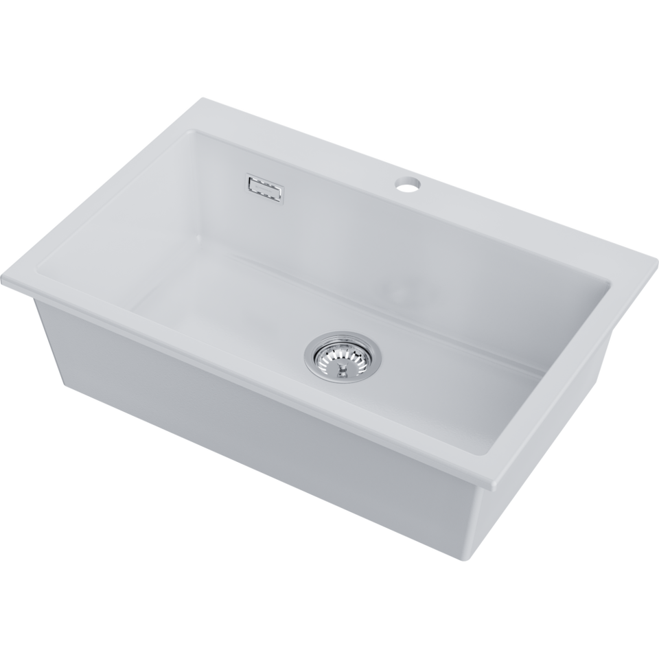 Фото Omoikiri Omishima 76-WH Glossy Natceramic/белый глянцевый