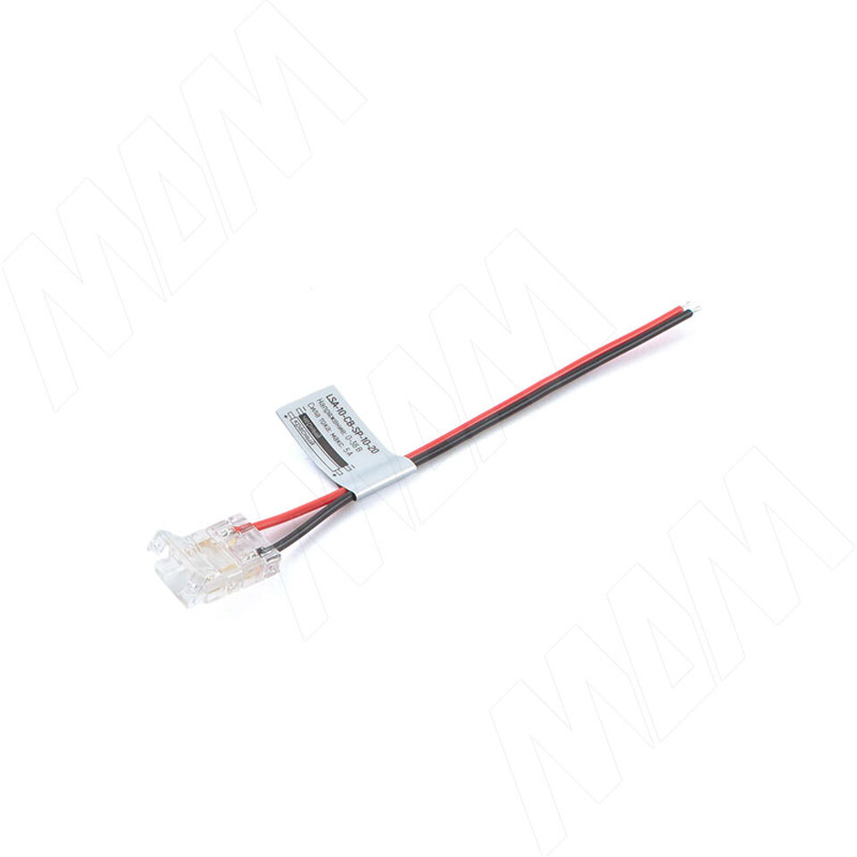 Фото PULSE Коннектор для ленты COB и SMD, 10 мм, к блоку питания, провод 100 мм, IP20 (LSA-10-CB-SP-10-20)