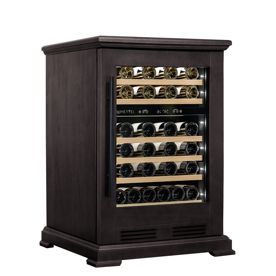 Фото Шкаф винный  Meyvel Винный холодильник (шкаф) компрессорный MEYVEL MV46PRO-KBT2 (Тёмный шоколад)