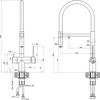 Превью картинка Смеситель для кухни Rivelato Adria U-обр. гибкий излив с краном питьевой воды D-35мм brina/oro арт1523517 brina oro #2