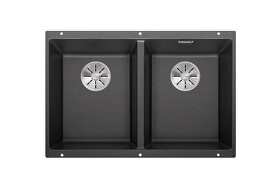 Картинка Blanсo SUBLINE 350/350-U SILGRANIT PuraDur антрацит с отв.арм. InFino