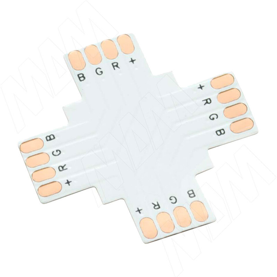 Фото PULSE СТРИП Коннектор для ленты 10 мм, RGB, X-образный, IP20, STRIP (LSA-10R4-SP-X)