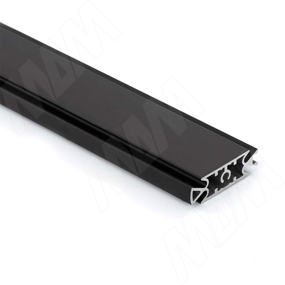 Фото PULSE SLIM Несущий профиль под светодиодную ленту, черный (анод), L-3000 мм (SL3520PR-BL)