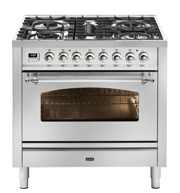 Картинка ILVE P09PDNE3/SSC нержавеющая сталь (фурн. хром)