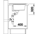 Превью картинка Гранитная мойка Blanсo BLANCO ZENAR 45S (чаша слева) SILGRANIT серый беж с кл.-авт. InFino #4