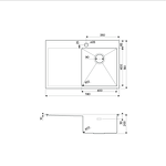 Превью картинка Металлическая мойка Omoikiri Akisame 78-R-GM нерж. сталь/вороненая сталь #2