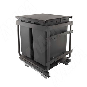 Картинка Vibo KOMBI 2.0 M45W Система сортировки и хранения, 2 емкости (30л+30л), креп. фасада, полн.выдв., плавн.закр., направл. Nova Pro, крышка-полка (KOMBI2GME452SCGMRF)