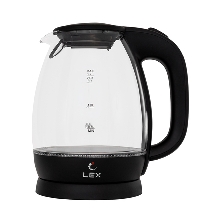 Картинка Lex LX 3002-1, чайник электрический (черный)