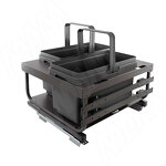 Превью картинка Vibo KOMBI 2.0 MINI M60W Система сортировки и хранения, 2 емкости (20л+20л), креп. фасада, полн.выдв., плавн.закр. направл. Nova Pro (MKOMBI2GME602SCGM) #2