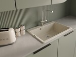 Превью картинка Смеситель для кухни Rivelato Lugano Г-обр. с краном питьевой воды D-35мм Белый 101/хром #3