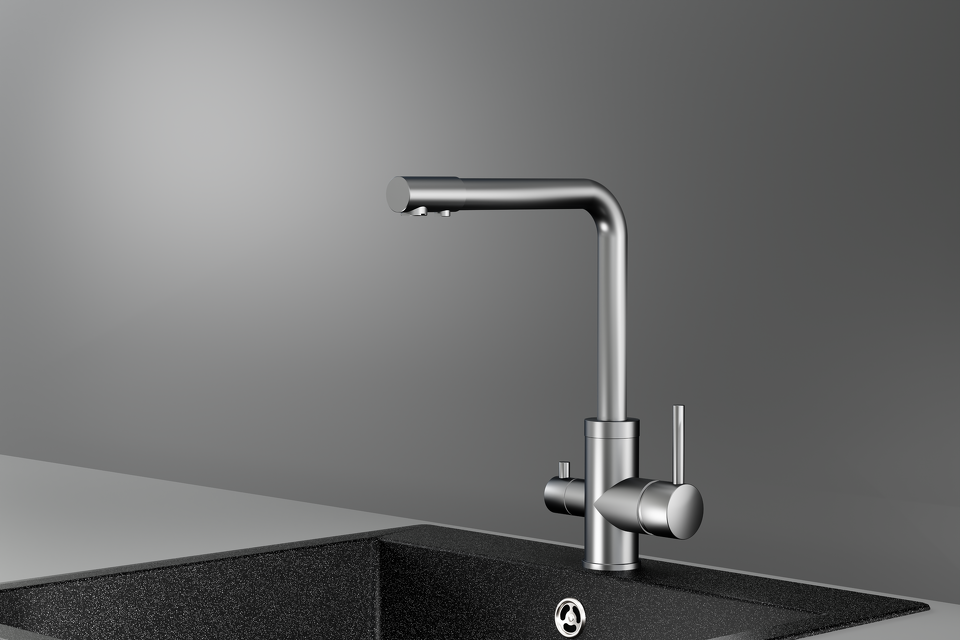 Фото Смеситель для кухни GRANULA 5015, НЕРЖ