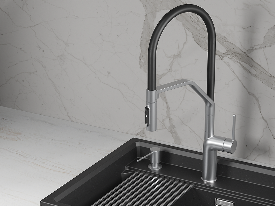 Фото Смеситель для кухни GRANULA 9012, НЕРЖ