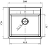 Превью картинка Мраморная мойка GranFest QUADRO 561 Топаз #3