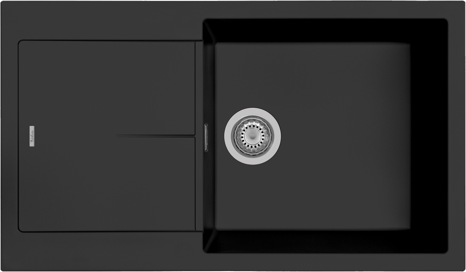 Фото Гранитная мойка Rivelato LUMO 8650 1-чаш 860*500 Nero