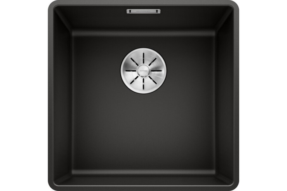 Фото Гранитная мойка Blanсo SUBLINE 400-F SILGRANIT  черный с отв.арм. InFino