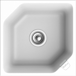 Превью картинка Гранитная мойка Rivelato LOCUS 50 1-чаш 500*500 Белый 101 #1