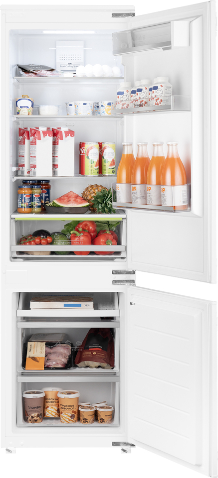 Фото Встраиваемый холодильник с морозильной камерой Weissgauff WRKI 178 Total NoFrost