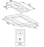 Превью картинка Газовая варочная панель домино Weissgauff HGG 320 BGR #10