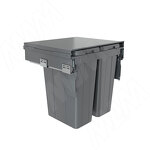 Превью картинка PULSE PROBOX LT F60 Система сортировки и хранения, 2 емкости (2x35), креп. фасада, полн.выдв., плавн.закр., цвет графит (BRD602-70HDG) #1