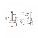 Превью картинка Смеситель для кухни Omoikiri Hotaru-GB латунь/графит #4