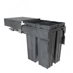 Превью картинка PULSE PROBOX F45 Система сортировки и хранения, 3 емкости 69л (2x16+1x37), креп. фасада, полн.выдв., плавн.закр., крышка-полка, графит (MBN453-69DGMID) #2