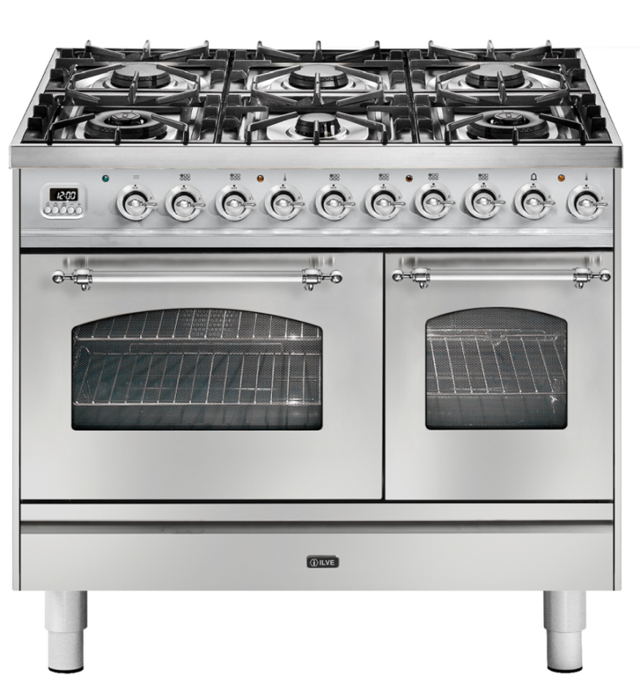 Фото Центр варочный ILVE PD106DNE3/SSC нержавеющая сталь (фурн. хром)