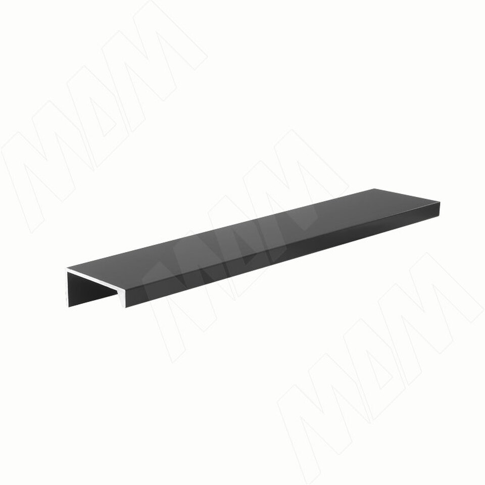 Фото PULSE Профиль-ручка крепление саморезами черный матовый (краска RAL9005), L-3000мм (PH.RU03.3000.BLM PR)