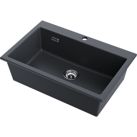 Картинка Omoikiri Omishima 76-BL Matt Natceramic/черный матовый
