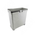 Превью картинка Vibo SINGLE XL Ведро с ручками, пластик, объем 33л, H=460мм, цвет серый (XL33G) #3