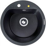 Превью картинка Гранитная мойка Zigmund & Shtain KREIS 505F Тёмная скала #1